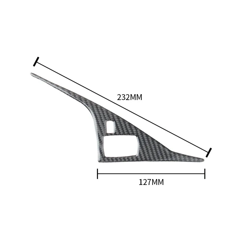 Carbon Fiber Sticker Gear Shift Panel Cup Holder Panel Modification Cover Trim Strips For Infiniti Q50 Q60 Car Inner Accessories