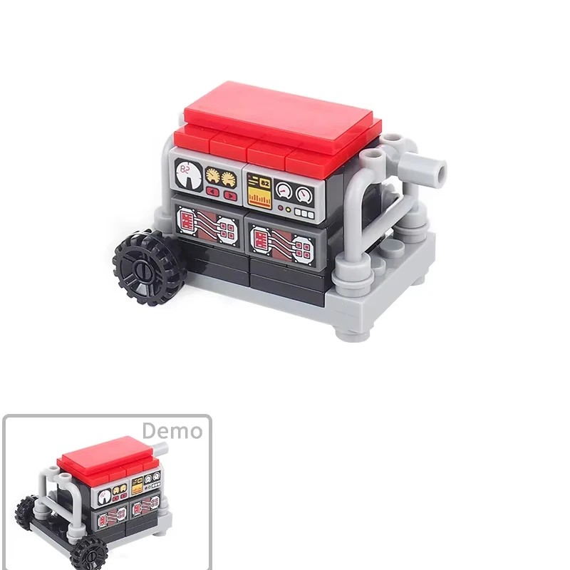 Stadt Druck Figuren Zubehör Bausteine Computer Control Center Audio Radar Tastatur Handy Modell Mini Ziegel Spielzeug