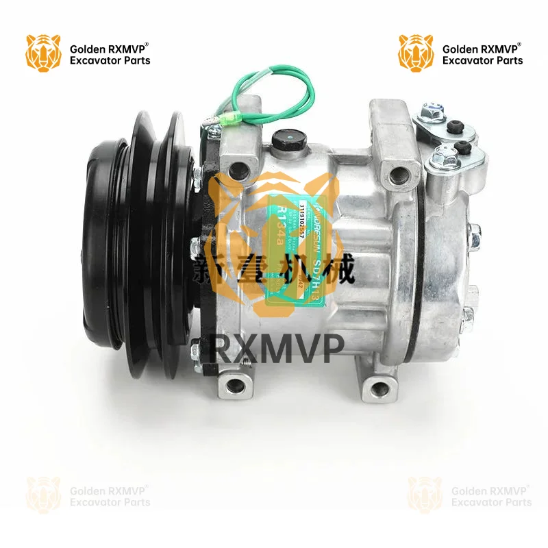 For Kobelco Sk Kx130,140,200,210,230,250,260,350-8/super 8 Air Conditioning Compressor,cold Air Pump, Excavator Accessories