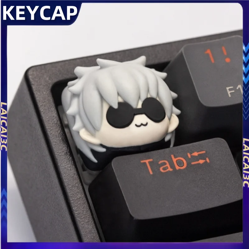 

Creative Satoru Gojo Theme Cherry Profile Anime Cartoon Cute Personalized Mechanical Keyboard Cross Shaft Gifts Gaming Keycaps