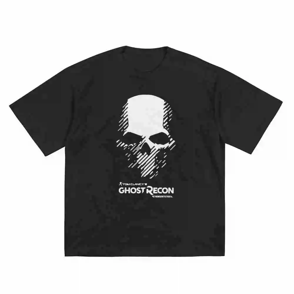 Tom Clancy's Recon Skull Logo Short Sleeve Tee 100% Cotton T-Shirt