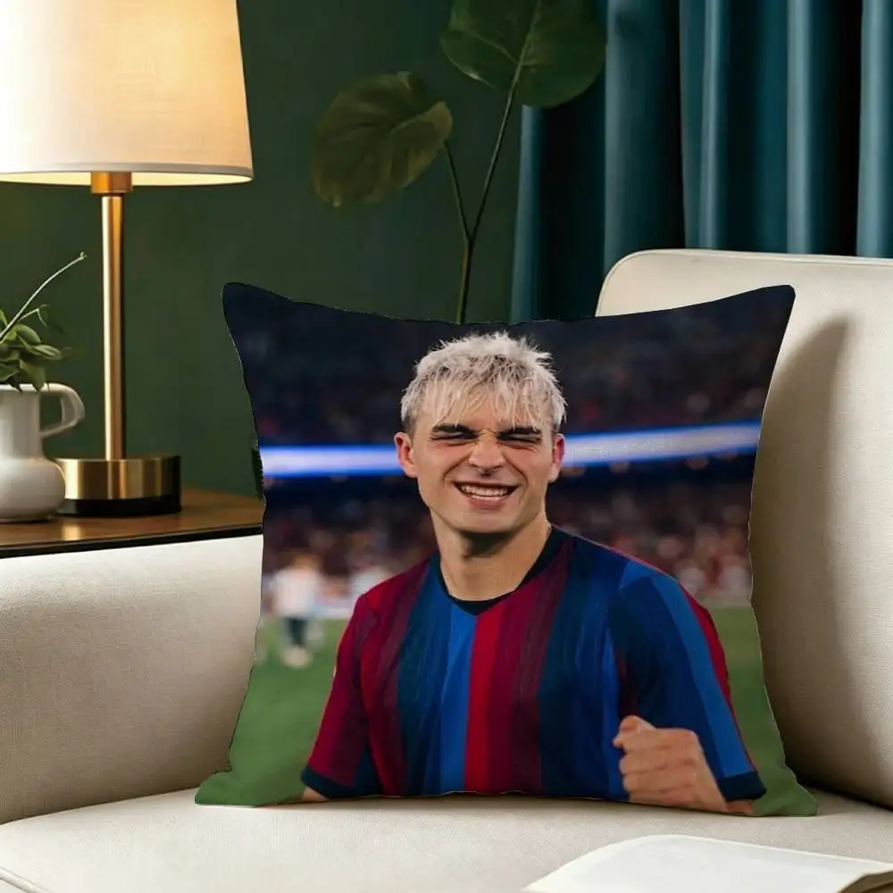 Pedri G-Gonzalez Football SportS Square Double-Sided printed Pillow Case Bedroom Bedside Pillow Sofa Cushion Cover