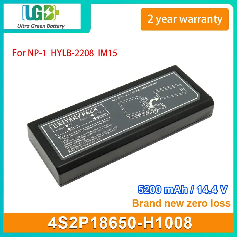 UGB New battery For Biocare NP-1 4S2P18650-H1008 HYLB-2208 IM15 Medical battery 14.4V 5200mAh