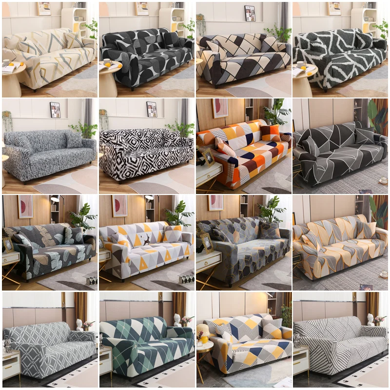 Floral Printed Sofa Slipcover Elastic Funda Cover for Living Room Corner  L-shaped Couch Slipcover 1/2/3/4/5 Seat