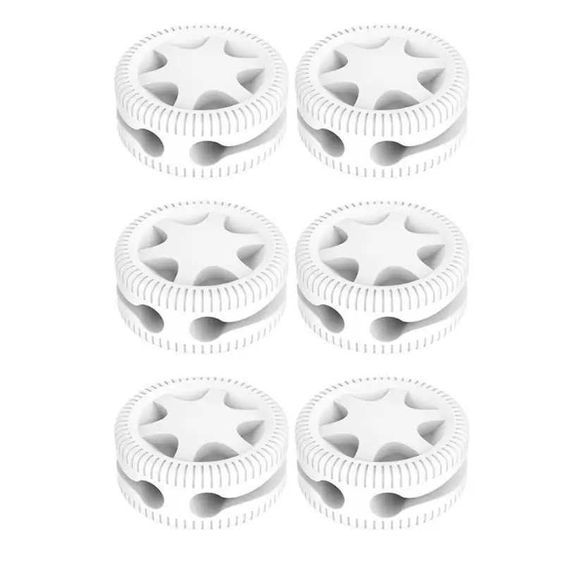 652F 6PCS 케이블 관리 코드 주최자 케이블 클립 접착제 홀더 골키퍼 데스크 코드 헤더 데스크탑 전화 충전