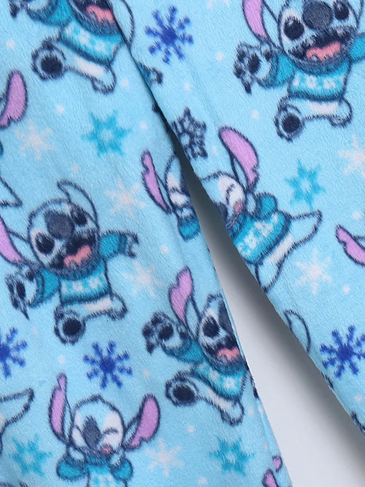 Disney Cartoon Stitch Sweatpants Women Sports Casual Home Long Pants Warm Flannel Sleepwear Sleep Pants Pajama Bottoms Trousers