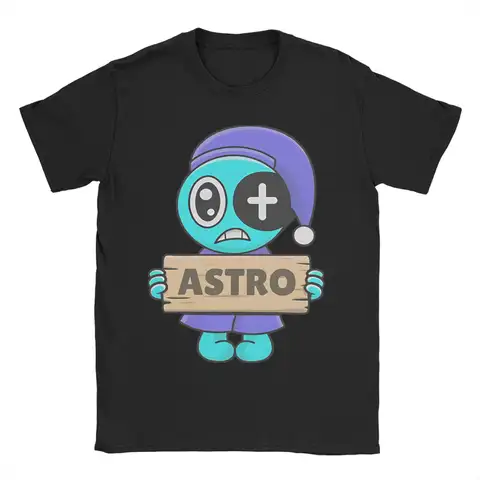 Dandys World 남자 티셔츠 Astro 참신 티셔츠 반소매 크루 넥 티셔츠 퓨어 코튼 6XL 의류