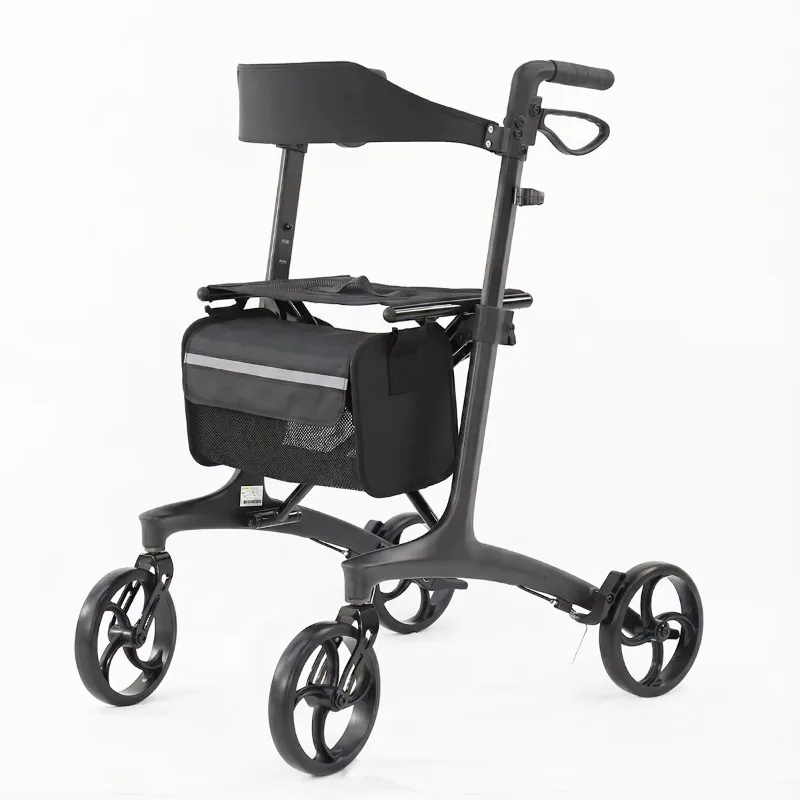 Portable Carbon Fiber Walker, Lightweight Foldable Medical Walking Aid for Seniors, Easy Carry Travel Use OEM ODM