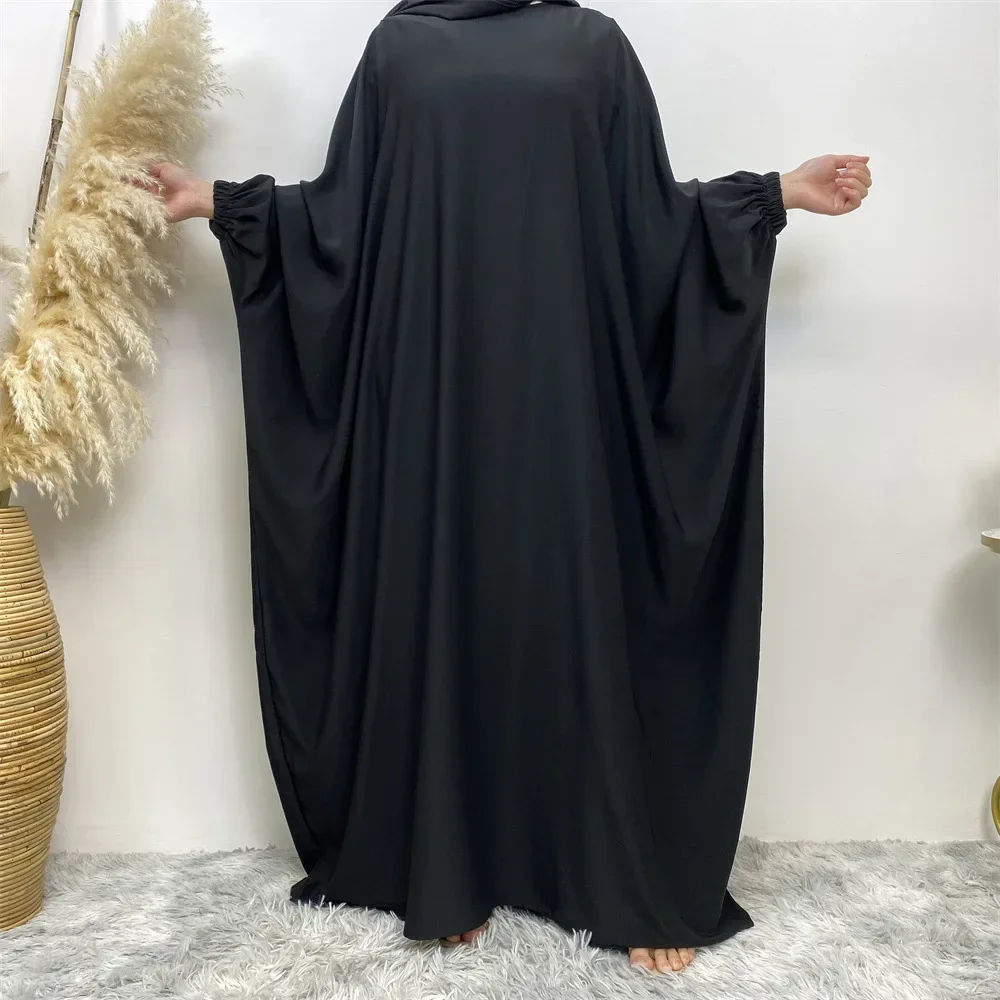 Dubai Simple Turkey Islam Muslim Kaftan Dress for Women New Ramadan Eid Butterfly Batwing Abaya for Women Kaftan Femme Musulman