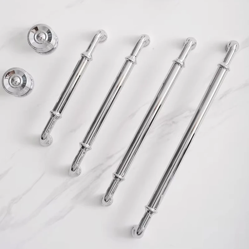 Schlafzimmertürknöpfe und -griffe, Möbelbeschläge aus Messing in Silber, Schrankgriffe für Möbel, Schubladenknöpfe, Küchenschrankgriffe – Detail 8