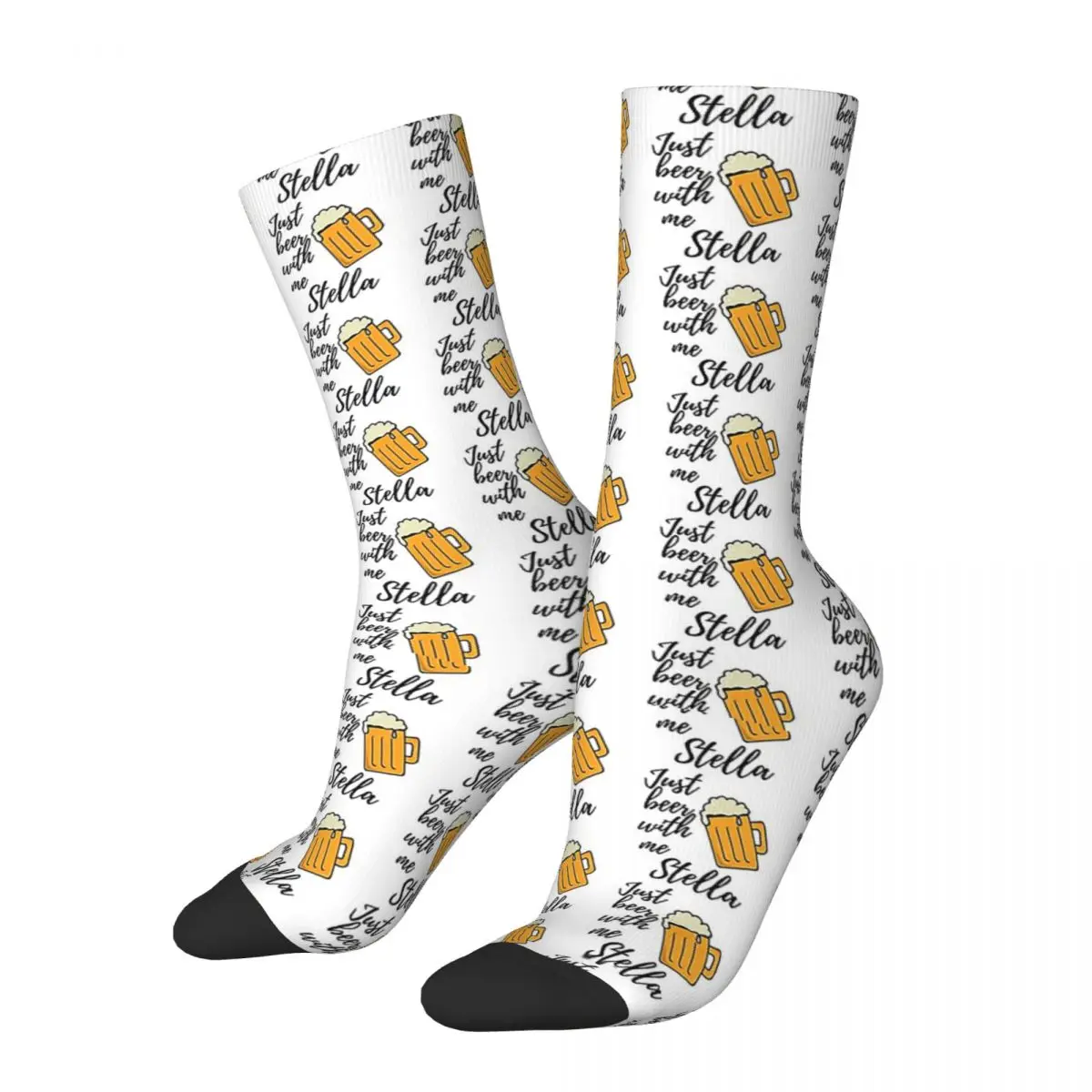 

Fashion Male Men Socks Casual Beer Pattern Sock Just Beers with Me Graphic Women Sock Spring Summer Autumn Winter