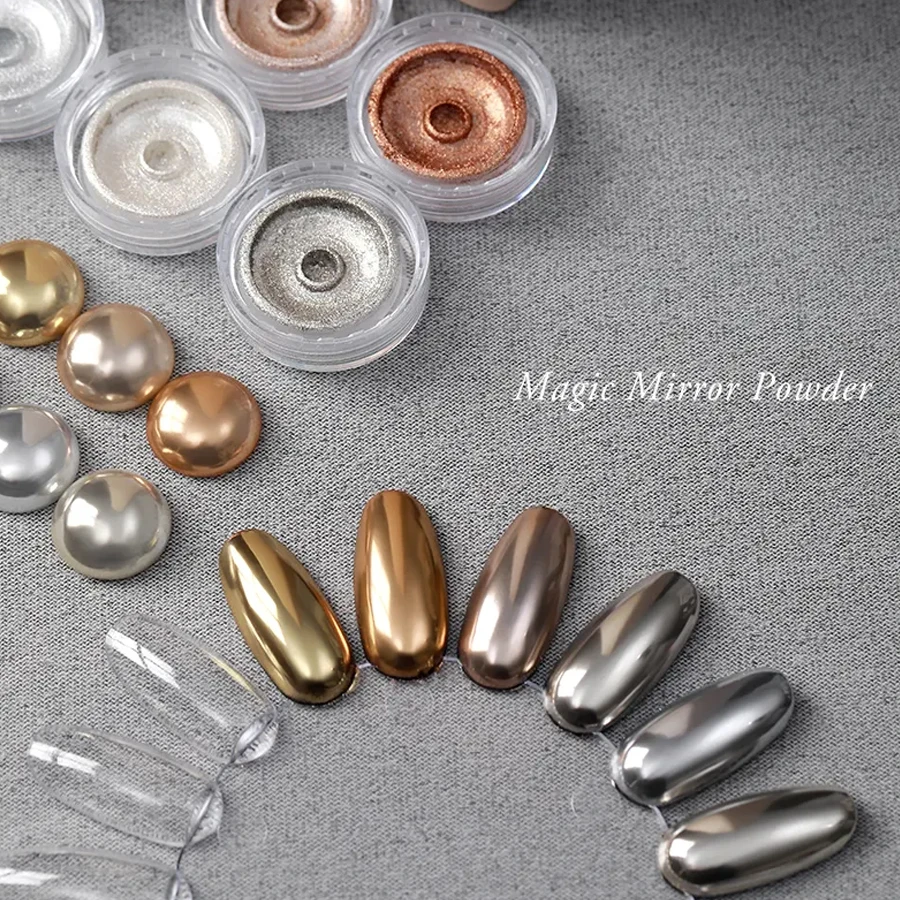 6-color mirror golden laser magic mirror powder nail dust mirror aurora powder retro gothic style nail powder