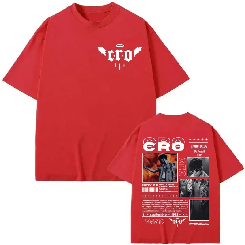 Rapper Cro Grafische T-shirt Heren Dames Hip Hop Vintage T-shirts met korte mouwen Hoge kwaliteit Mode Oversized T-shirt Streetwear