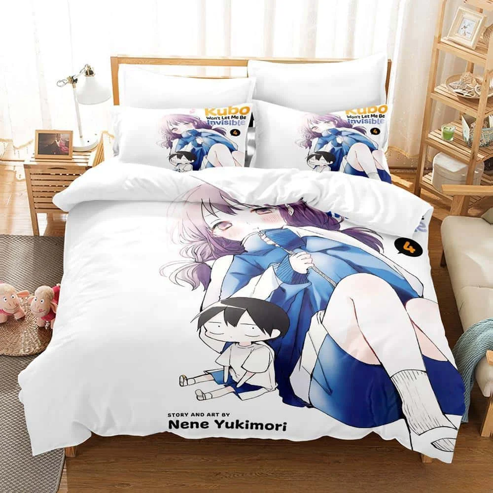 

New Anime Kubo Won't Let Me Be Invisible Bedding Set Single Twin Full Queen King Size Bed Set Adult Kid Bedroom Duvet Cover Sets