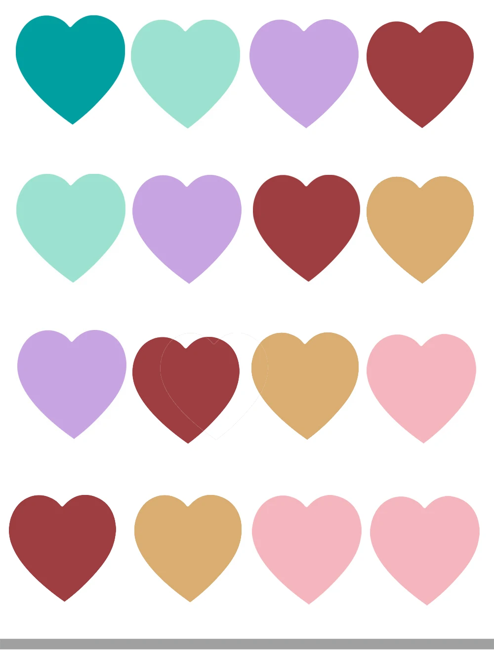 500 Stück rot-rosa Herz-Aufkleber für Valentinstag, Hochzeit, Geschenk, Verpackung, Beutel, Verpackung, Etiketten, Liebe, Scrapbooking, Diy-Aufkleber – Detail 1