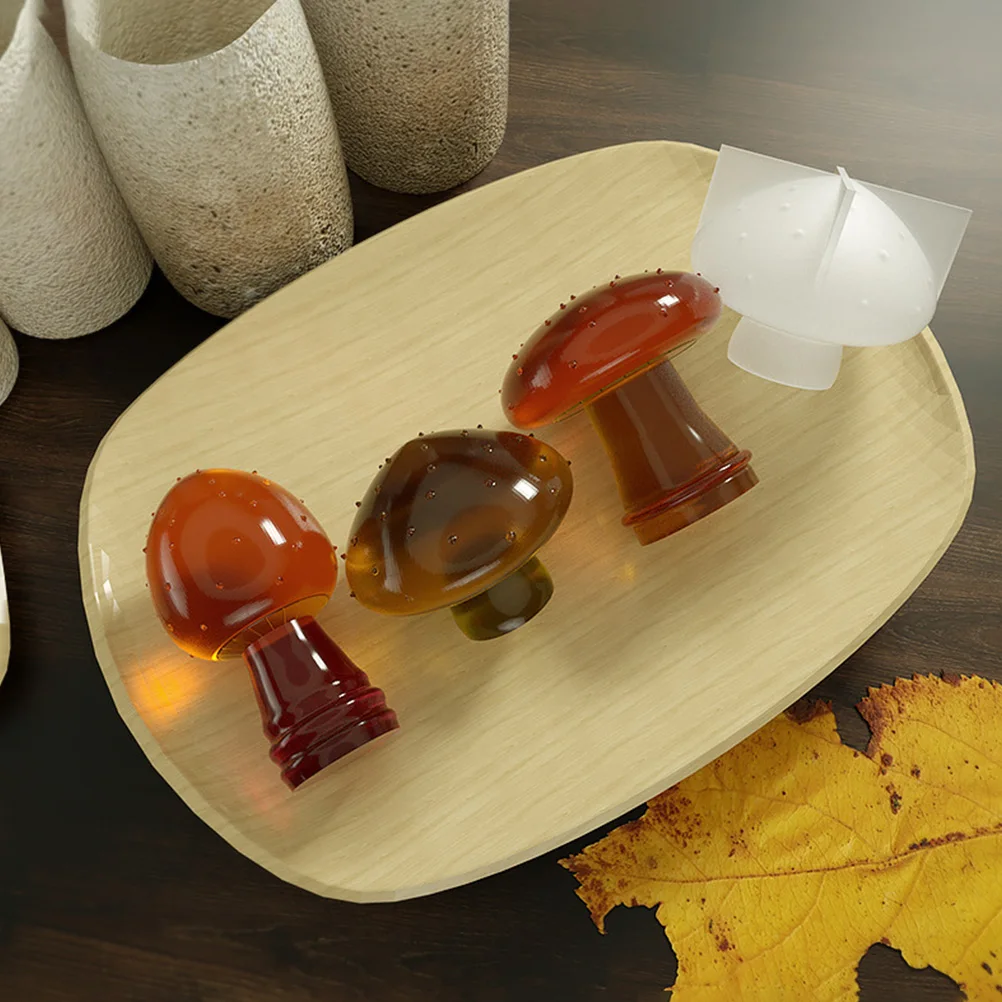 4 stuks Kristal Epoxy Siliconen Paddestoel Decor Mold H DIY Benodigdheden Herbruikbare Ambachten Flexibel Duurzaam Gemakkelijk Ontvormen Schoon
