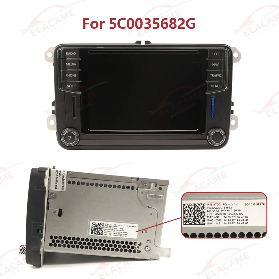 1/3PCS Two Layer 6.5Inch Touch Screen Panel TDO-WVGA0633F00045 For VW MIB STD2 680 682 200 Car Multimedia Navigation Radio Parts