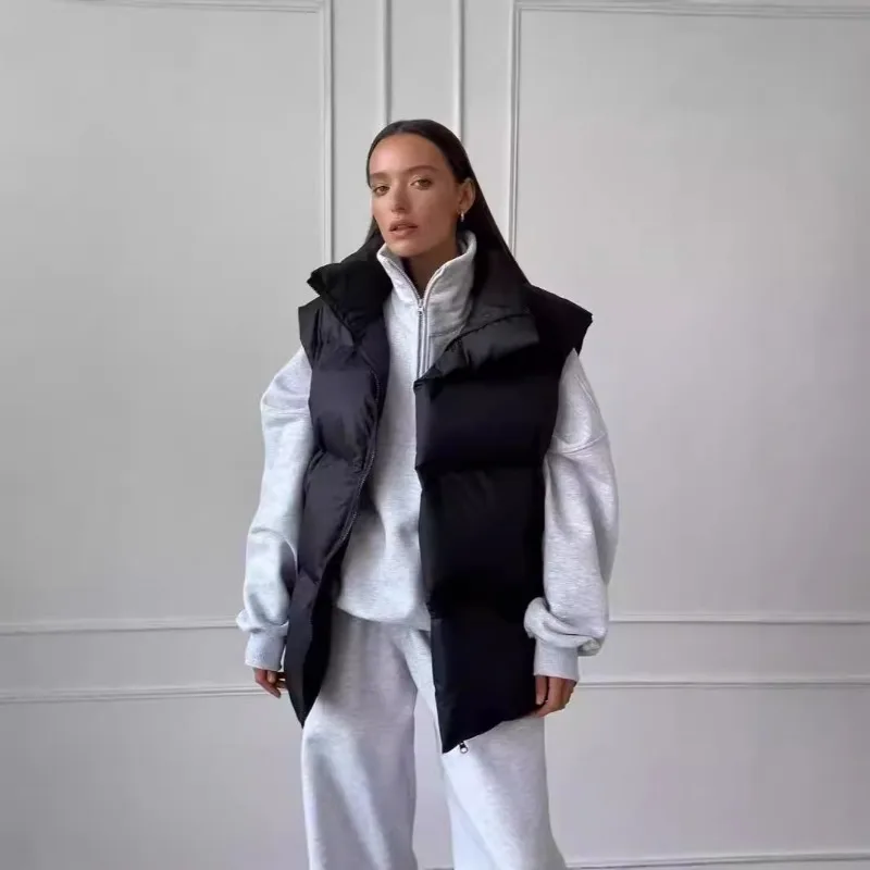 Women's Autumn Winter Top Coat Cotton Jacket Vest Retro Simple Comfortable New Casual Design Fashion Soft Niche Versatile Skinny