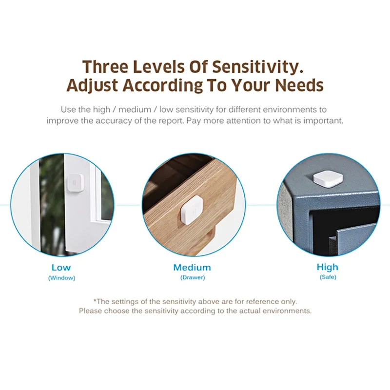 Sensor de vibração inteligente Aqara Sensor de choque de movimento Zigbee, alarme de detecção, giroscópio embutido para segurança doméstica, aplicativo Mi Home