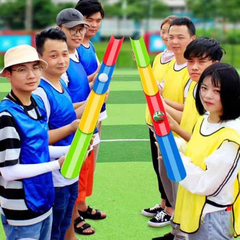 Juego de desafío de tuberías, actividades de construcción de equipos para el trabajo, adultos y niños, diversión al aire libre, deportes, fiesta, diversión, recuerdos de Carnaval