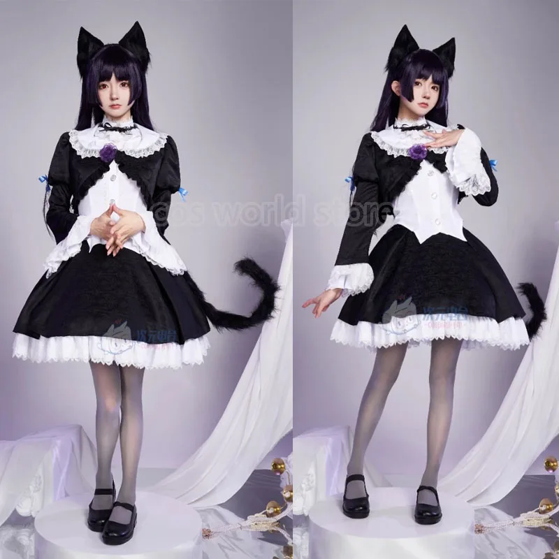 

Amine Gokou Ruri my little sister cant be this cute Cosplay Costume Women Cute Lolita Cat Maid Lace Dress Suit Halloween Costume