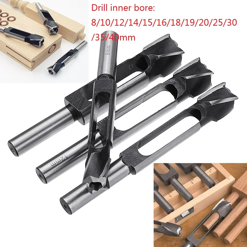 8/10/12/14/15/16/18/19/20/25/30/35/40mm Tenon Deuvel En Plug Boor 13mm Schacht Tenon Maker Tapered Houtbewerking Cutter