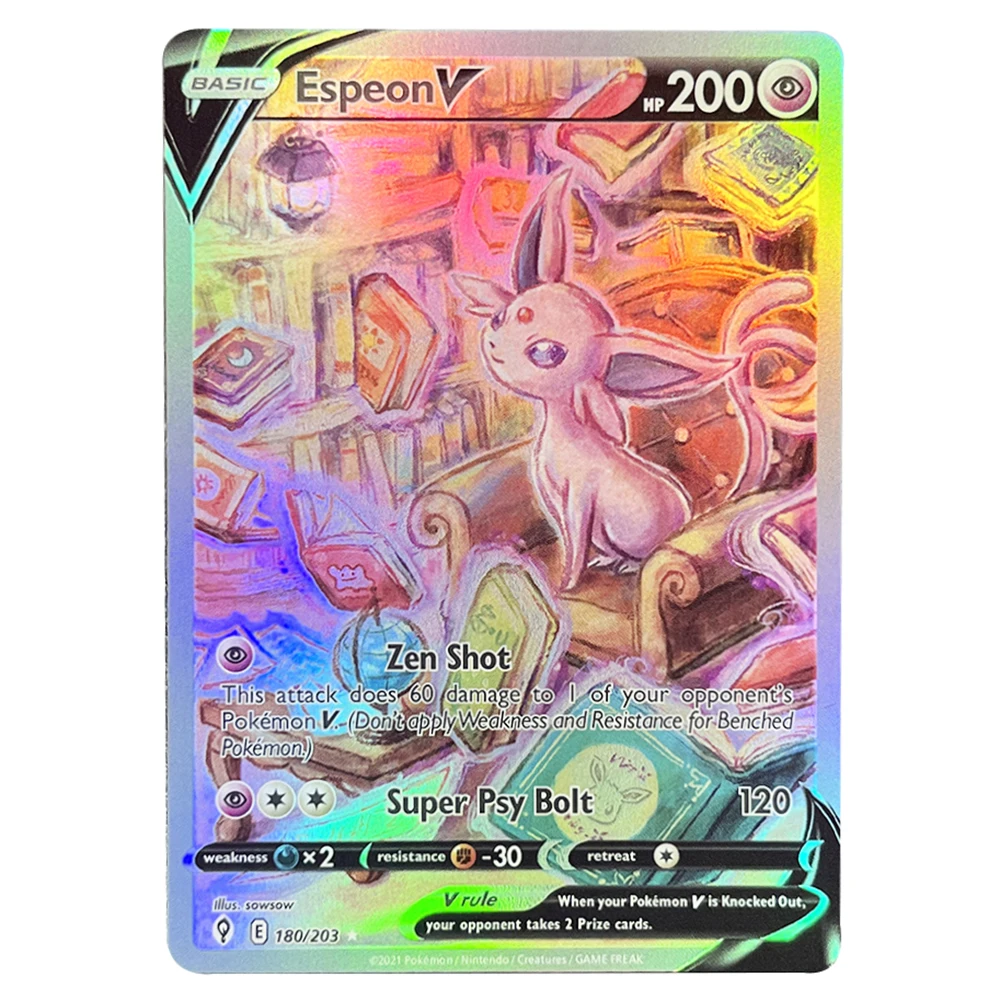 การ์ด PTCG โปรไซย์ อาร์เซียส บริลเลียนท์ สตาร์ส เก็นการ์ วีแม็กซ์ ชาริซาร์ด เอสเปียน บีดริล กลาเซียน วี ดาร์คเนส เอนเนอร์จี ทีซีจี ของขวัญ DIY