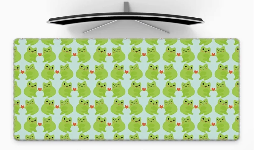 

Natural Rubber Mausepad Table Gamer Accessories Cute Kawaii Frog Mouse Pad Super Large Waterproof Silk Smooth Student Desk Mat
