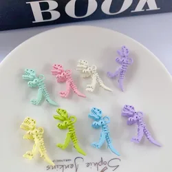 Dijes colgantes de dinosaurio hechos a mano, Base de colgante de Color Macaron, hallazgos de fabricación de joyas Diy, fabricación de collares y pendientes, 10 piezas