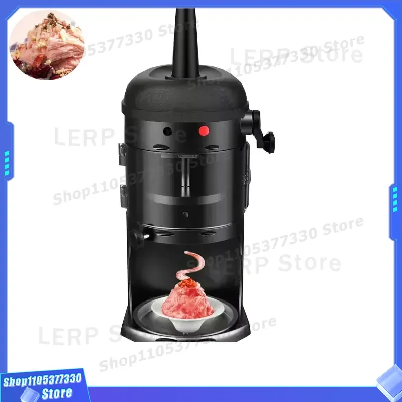 Commercial Stainless Steel Shaved Ice Machine Electric Snow Cone Maker for Home Use Durable Blade Ice Crusher for Dessert
