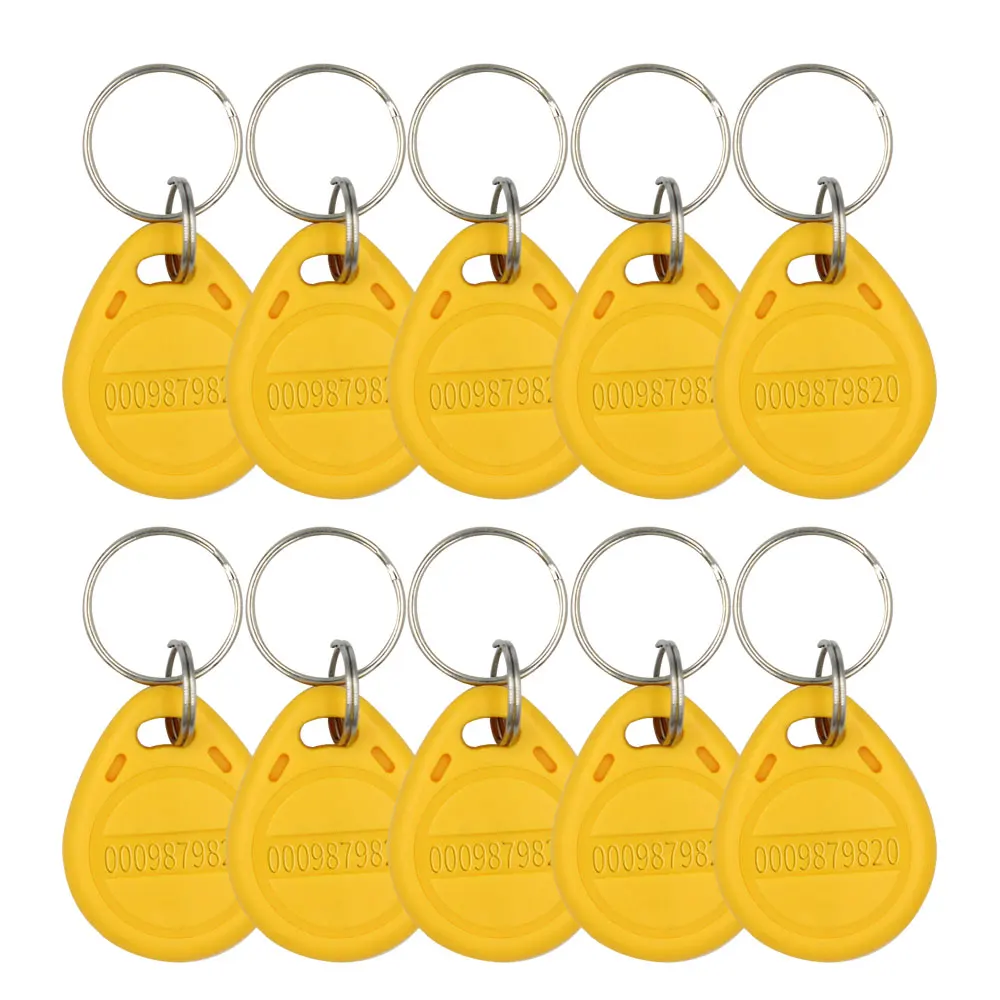 10Pcs RFID 125KHz RFID Keyfobs Key Fob ควบคุมสมาร์ทการ์ดสี Keyfob ไม่เขียนใหม่การ์ด