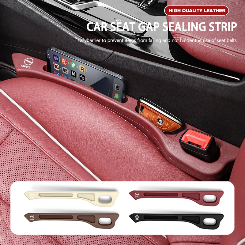 2pcs Car Seat Gap Filler Strip Auto Phone Holder Accessories For Opel Astra GTC Insignia Antara Meriva Zafira Vectra Mokka Corsa