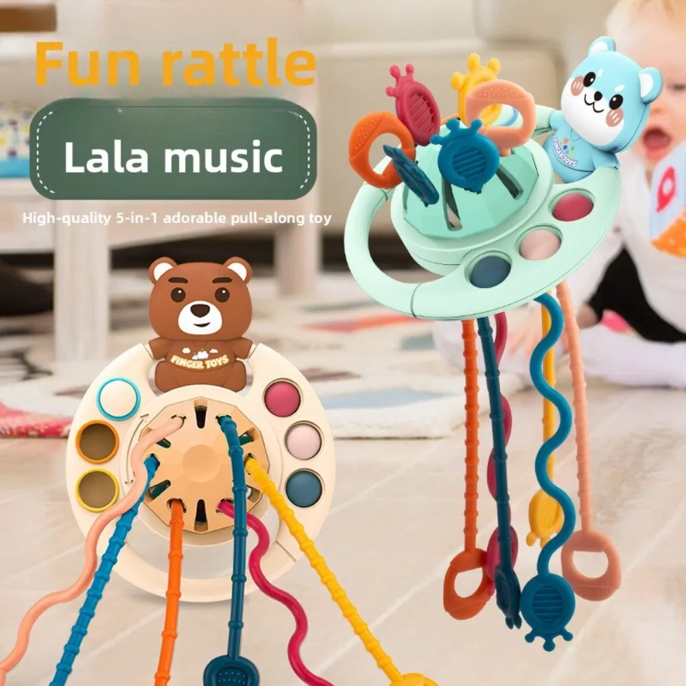 Jouet sensoriel en Silicone souple pour bébé, pour l'apprentissage précoce, le développement Tactile, ours pressable à croquer, pour activité de jeu tactile infantile
