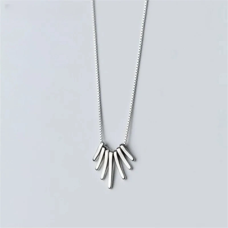 Uini-tail hot new 925 Tibetan silver simple fashion tassel necklace small fresh trend dynamic high quality jewelry  XL108