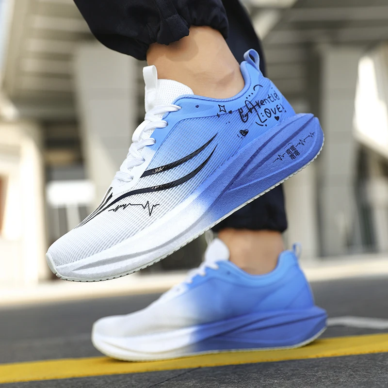 أحذية الجري الرجالية لوحة الكربون ماراثون التخصص الرياضية تنفس خفيفة الوزن المرأة مريحة عدم الانزلاق الترفيه أحذية رياضية