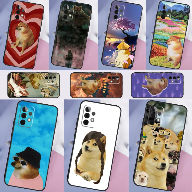 Doge Dog Cheems meme Fundas For Samsung Galaxy A54 A34 A14 A52 A32 A22 A12 A13 A23 A33 A53 A73 A51 A71 Case