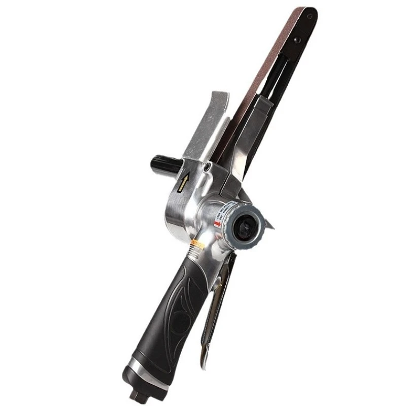 20MMX520 Pneumatic Belt Grinding Machine, Small Handheld Deburring Machine Metal Grinding Machine