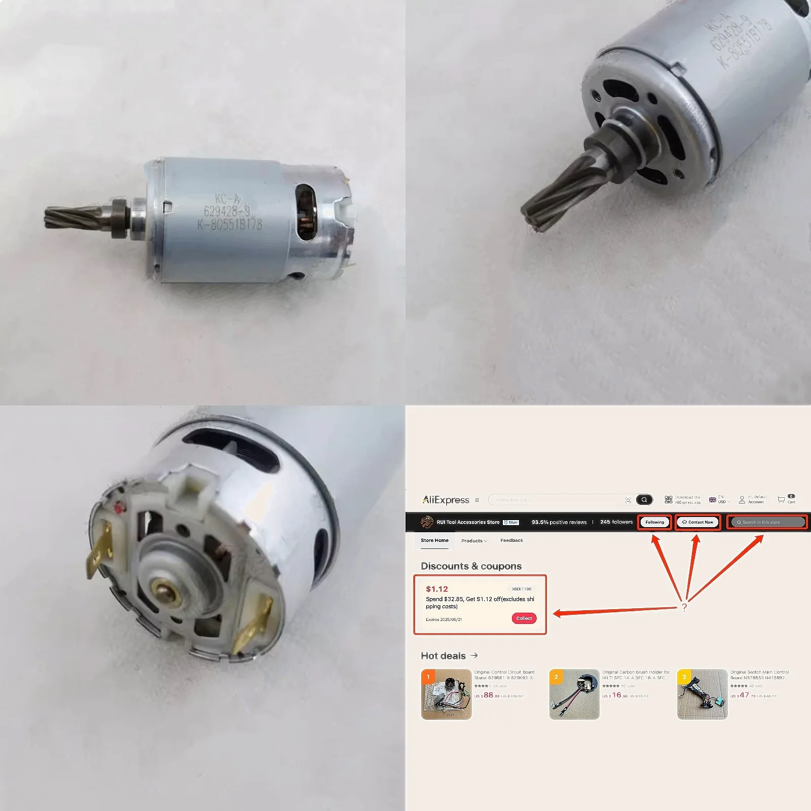 

Original 6 Teeth Motor 629A62-1 for Makita DUN461W Electric Fence Trimmer Power Tool