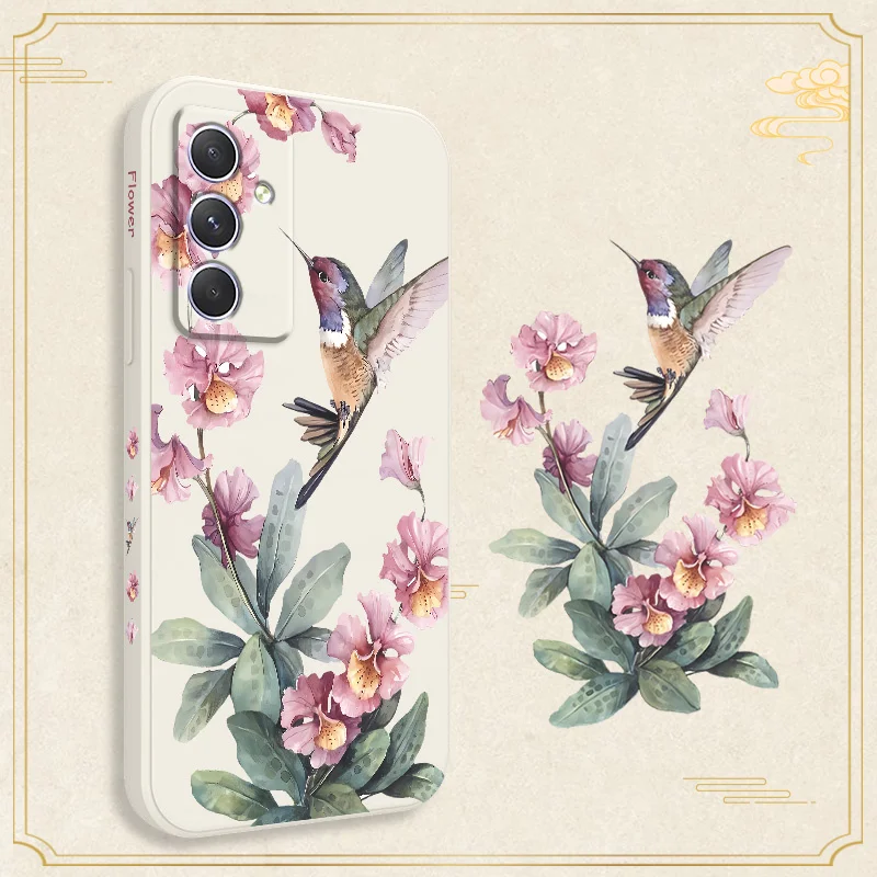 Pink Azaleas Phone Case For Samsung A56 A55 A36 A35 A26 A25 A17 A16 A15 A07 A06 A05 A05S A54 A34 A24 A14 A04 A04S A04E 5G Cover