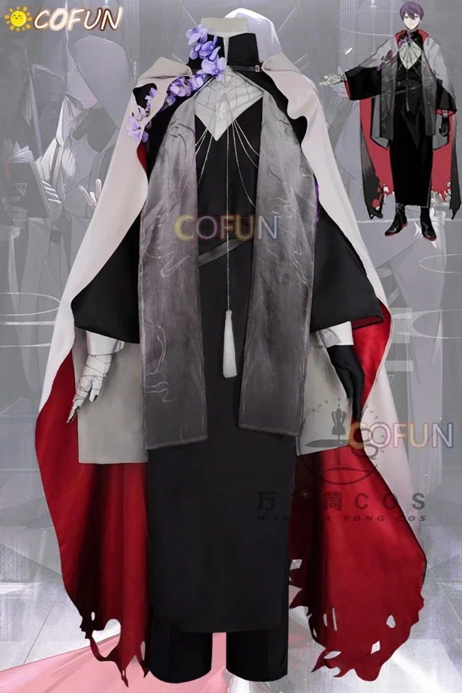 أزياء COFUN NIJISANJI Vtuber Fushimi Gaku التأثيرية أزياء كاناكانا التأثيرية للهالوين ملابس رجالية أقفال قوس