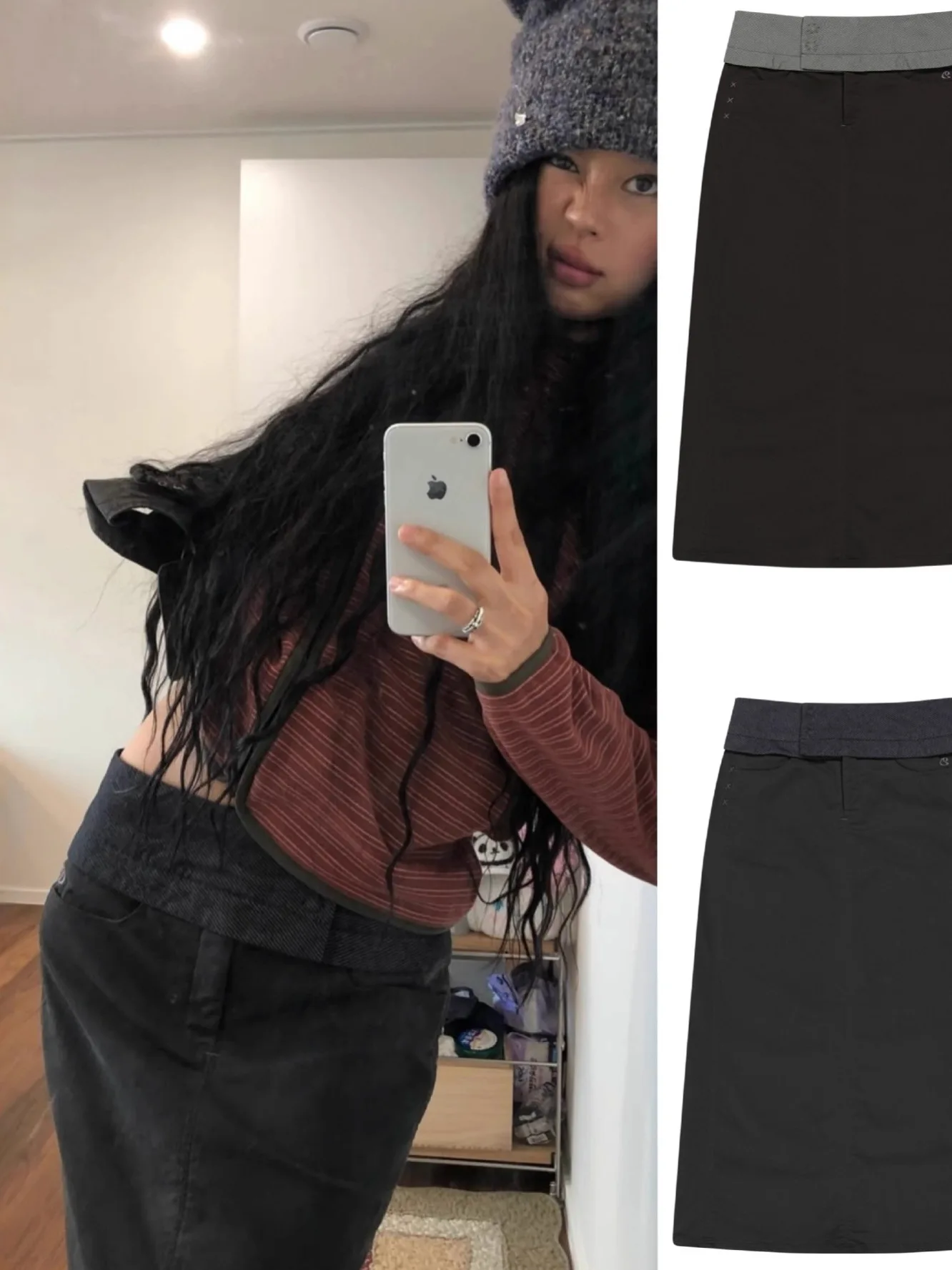 

Ретро-юбка миди с цветовыми блоками и поясом, облегающая, в корейском стиле с японскими элементами, из смесового полиэстера, для повседневной носки