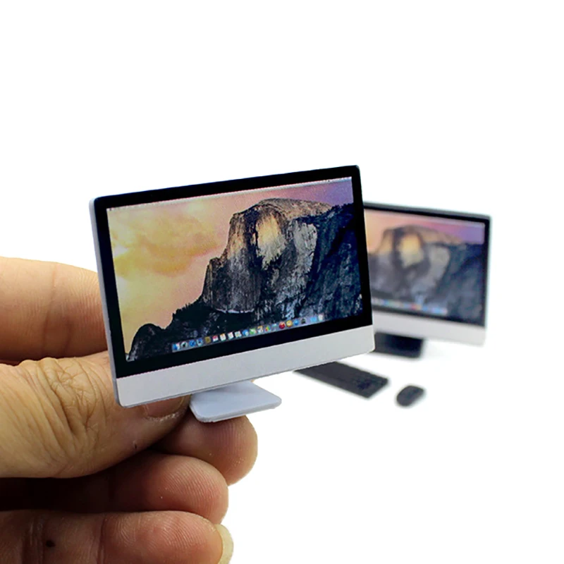 Maison de poupée Miniature 1:12, Mini ordinateur de bureau, souris et clavier, meubles, modèle de décoration, jouet, accessoires pour maison de poupée