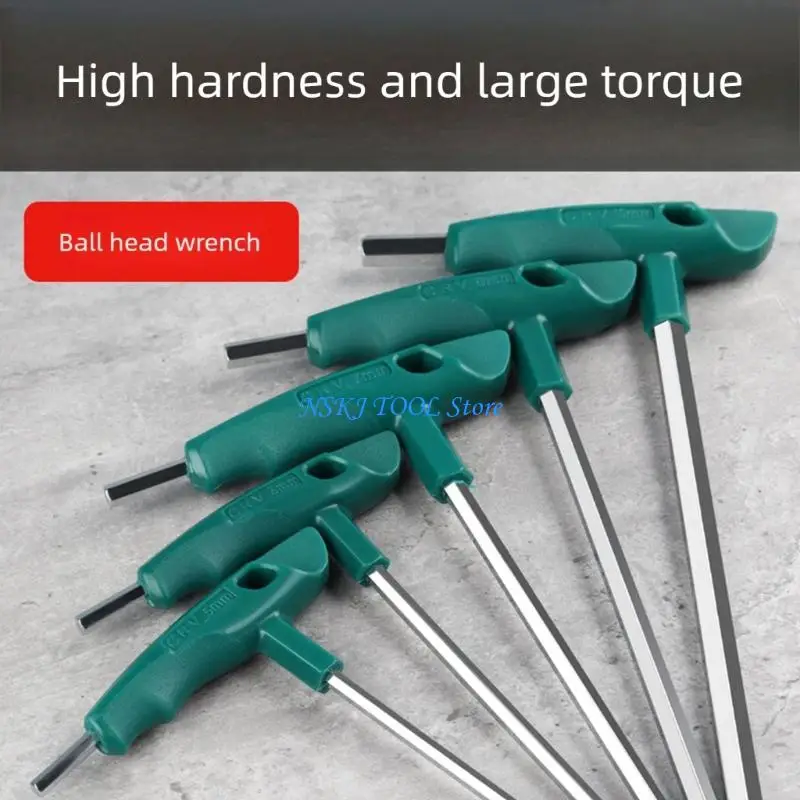 L8RC Sturdy T Handle Hexagonal Wrench With Rustproof Coating Accuracy Machined Hexagonal Tool For Professional Technicians
