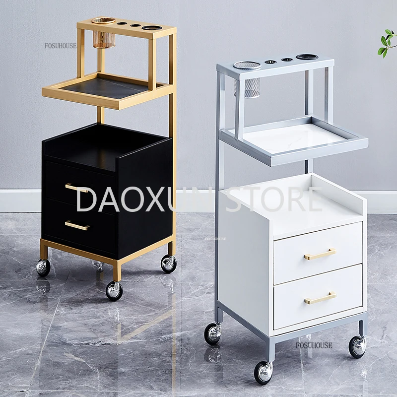 Modern Hair Salon Special Tool Salon Trolleys Barber Shop Spa Cabinet Nail Hair Shop Cutting Auxiliary Carts Salon Aesthetics