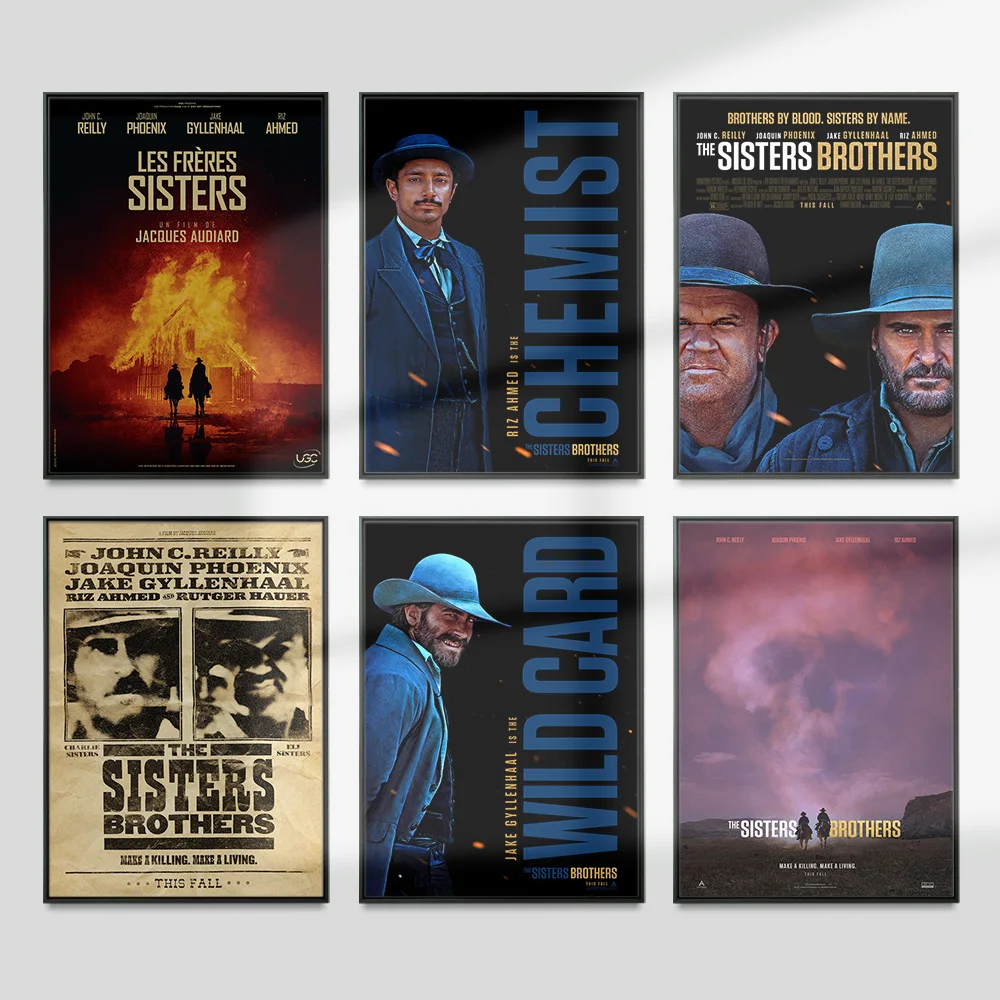 The Sisters Brothers Movie Print Art Poster Film Wall Picture Modern Canvas Painting Video Room Cinema Decor