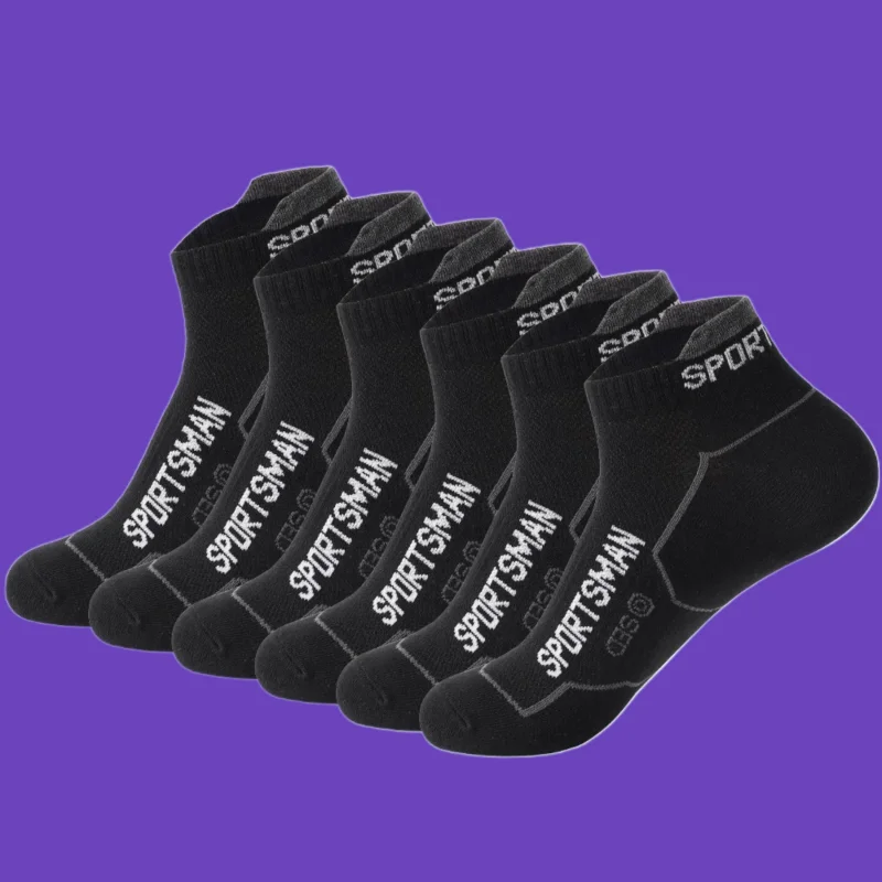 6 Pairs Sports Running Socks Casual Cotton Socks Low-Top Socks Men's Socks Sweat-Absorbent and Deodorant Short Socks 2024 Socks