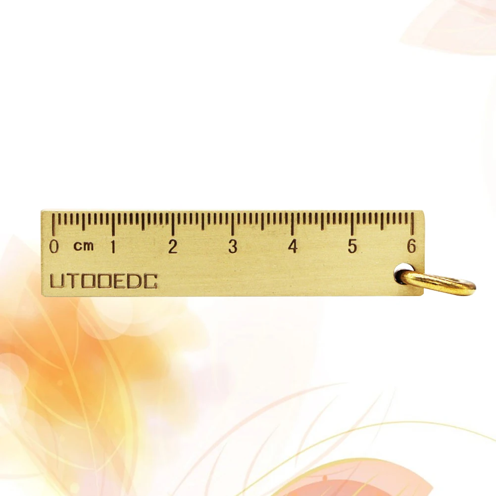 

Латунная линейка ручной работы, полированный прочный металлический подвесной декор для сумки, рюкзака, ключа от машины, креативная идея подарка, ювелирные изделия, аксессуар для рукоделия