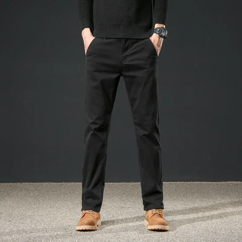 

3 Colors Brand Spring Autumn Winter New Fashion 2025 Straight Men Smart Casual Pants Cotton Man Trousers Plus Size 28-40,P325