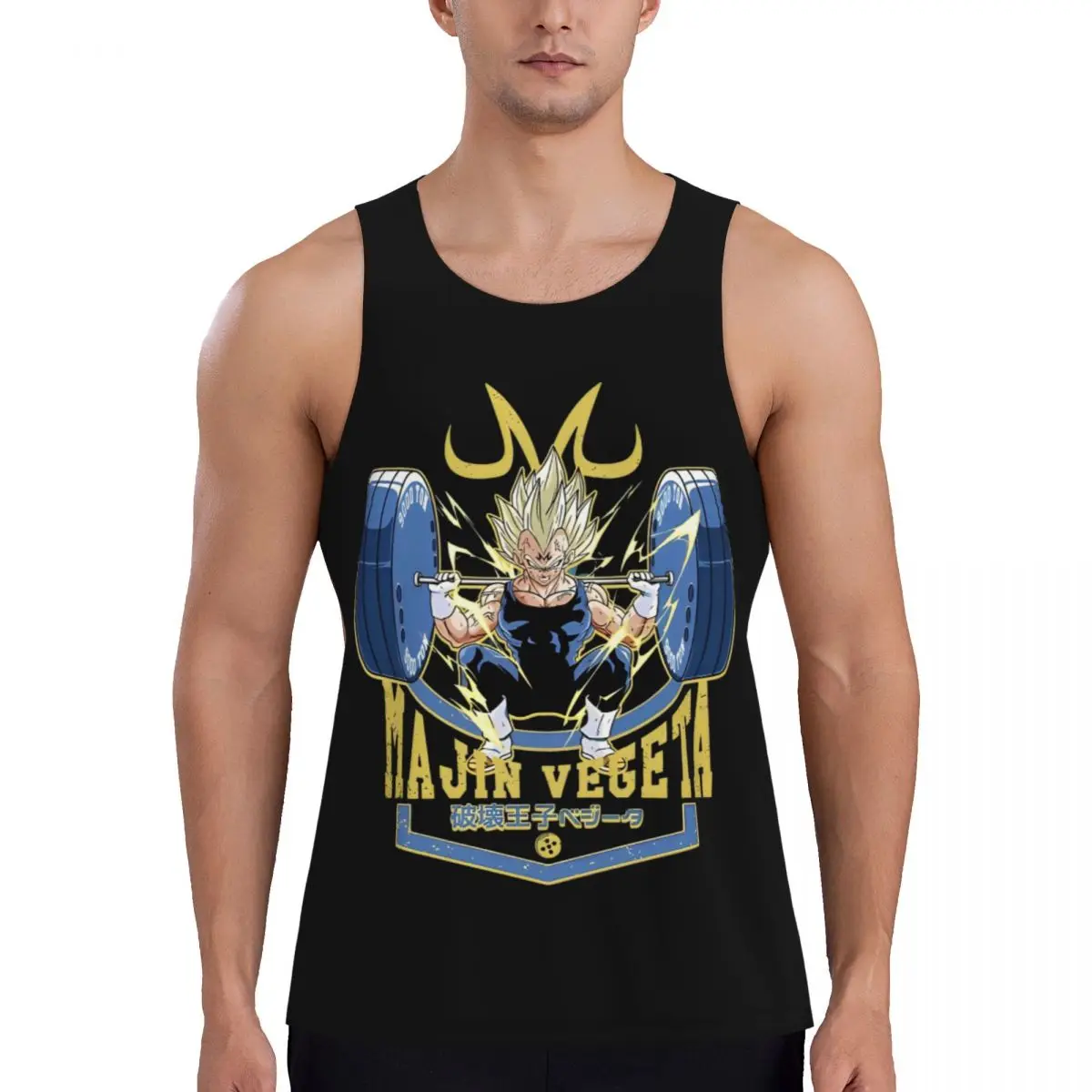 Dragon Ball Z Vegeta Compressieshirt Tanktop Heren Gym Mouwloze Tops Bedrukte Kleding Mannelijke Bodybuilding Fitness Spiervest