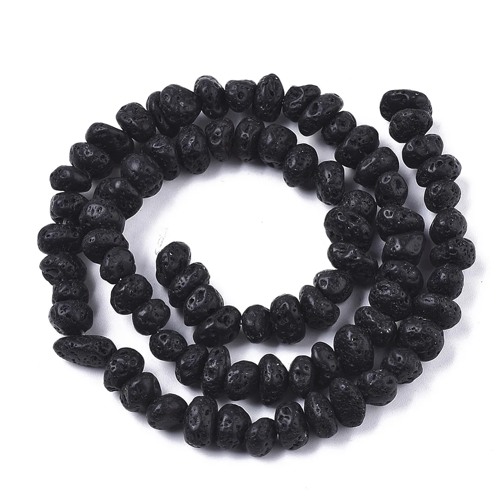 2 Strands Natural Shungite Stone Beads Strands, Nugget Shape 8-11x9-14x1.5-5mm for Healing Jewelry DIY Craft Supplies